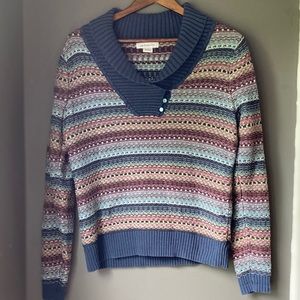LIZ CLAIBORNE | Shawl Collar Pullover Sweater, L